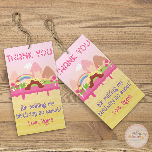 Candyland Thank You Tags - Set of 22
