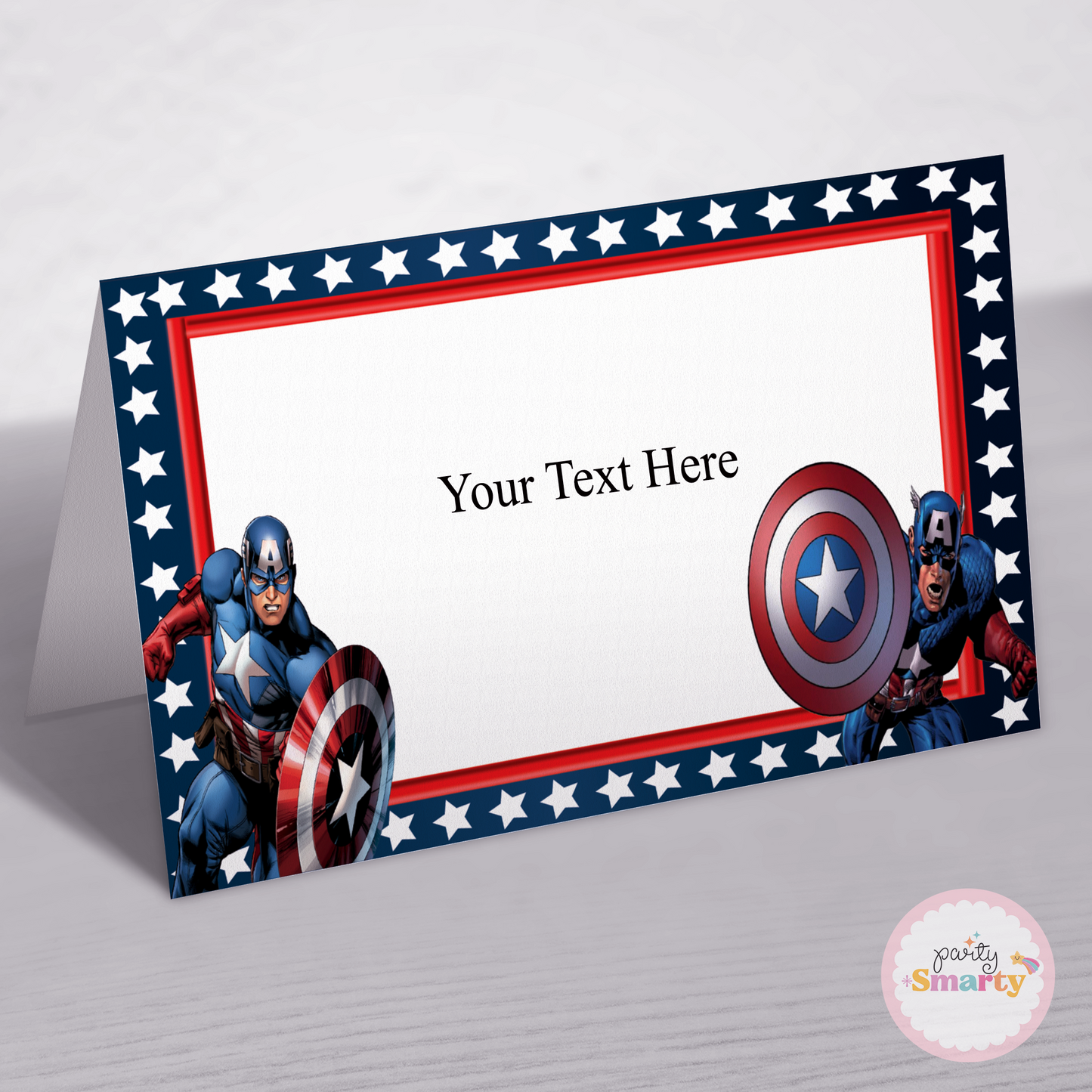 Captain America Food Tags - Set of 12