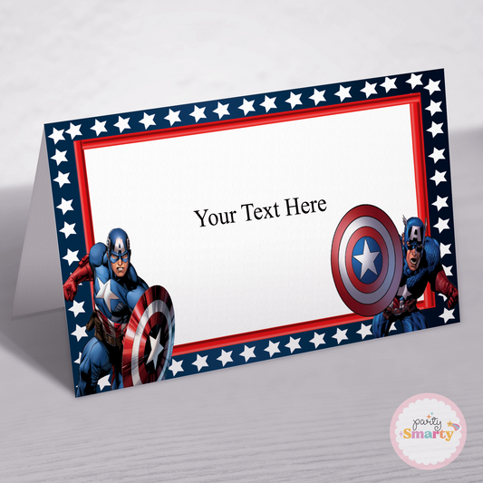 Captain America Food Tags - Set of 12