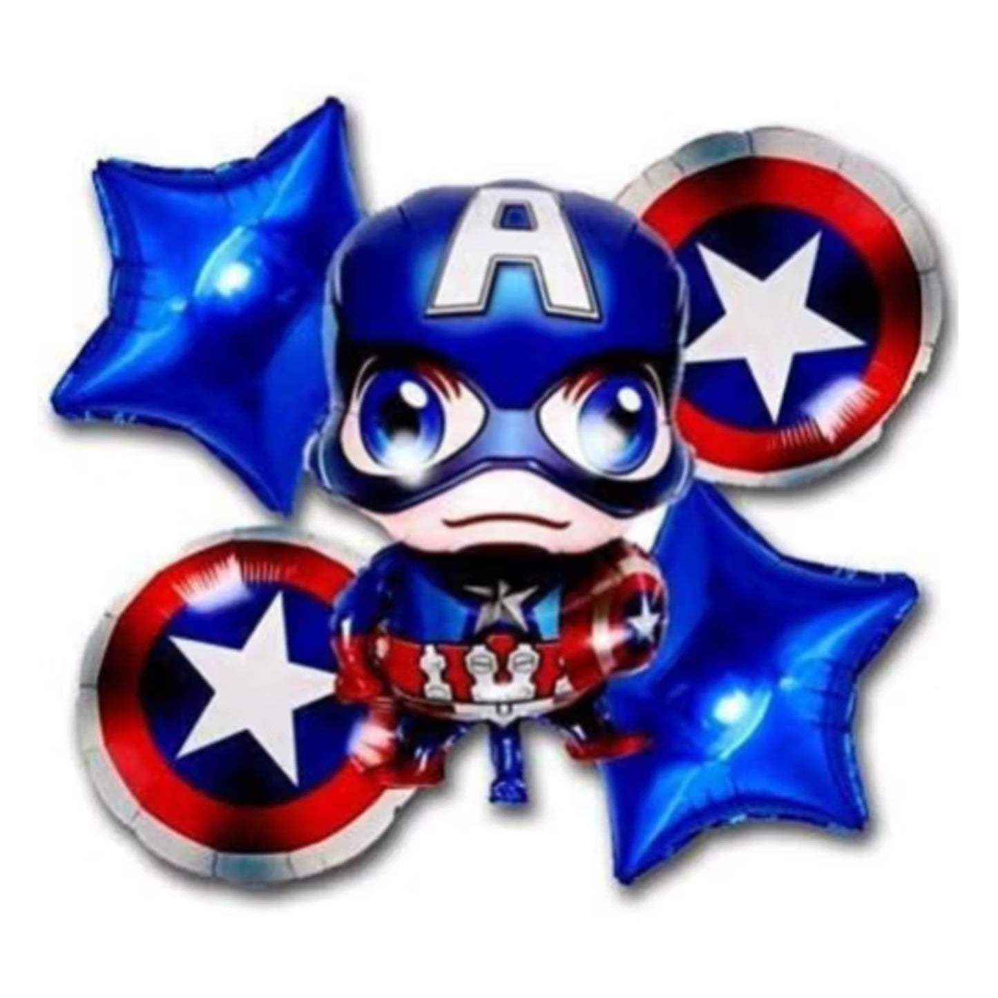 Captain America Foil Theme Balloons (Set of 5)
