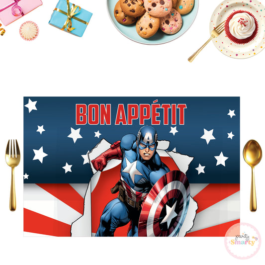 Captain America Table Mats - Set of 6