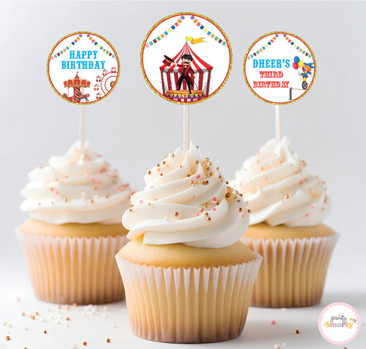 Carnival Cupcake Toppers (Set Of 12)