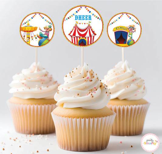Carnival Cupcake Toppers (Set Of 12)