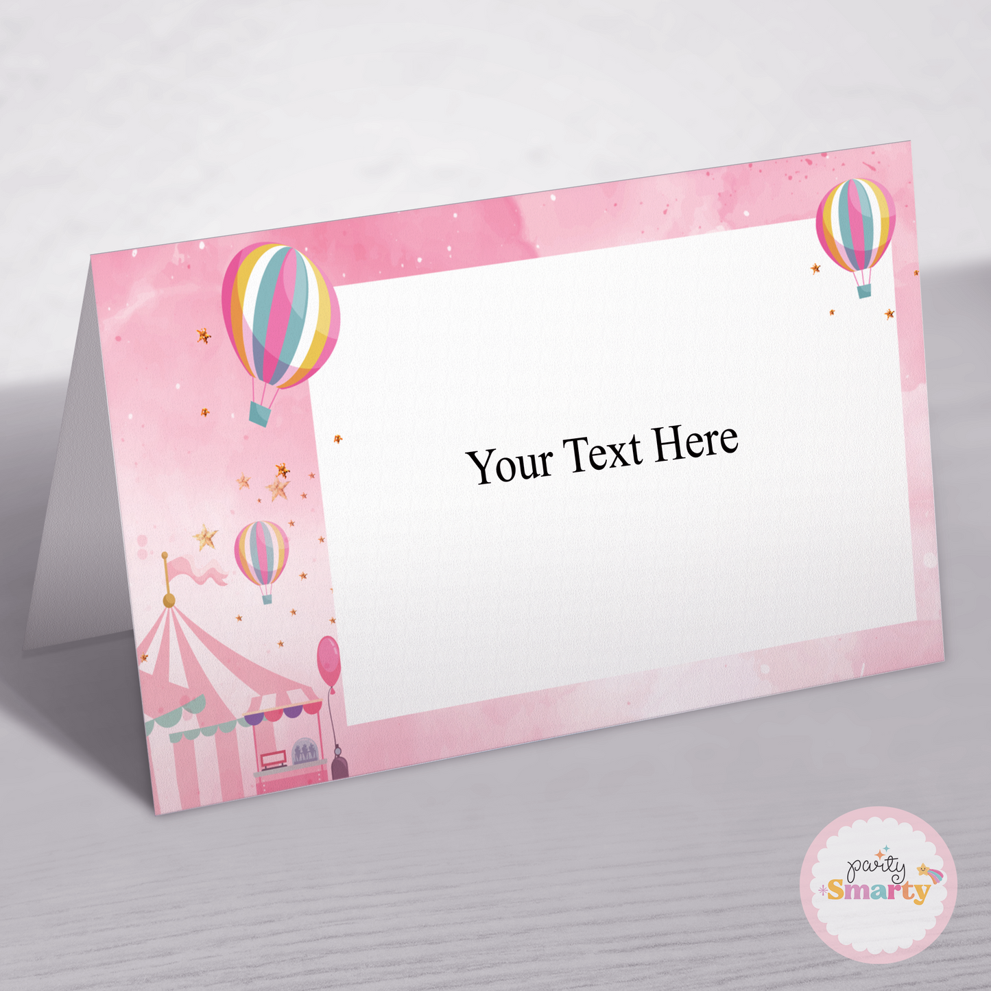 Carnival Pink Food Tags - Set of 12