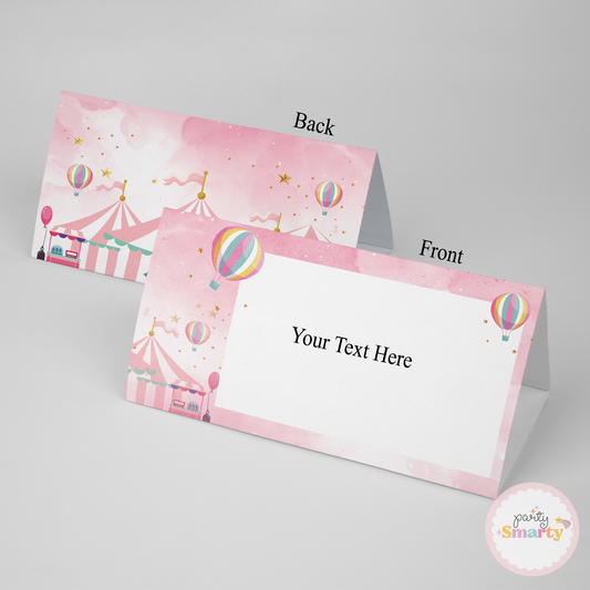 Carnival Pink Food Tags - Set of 12