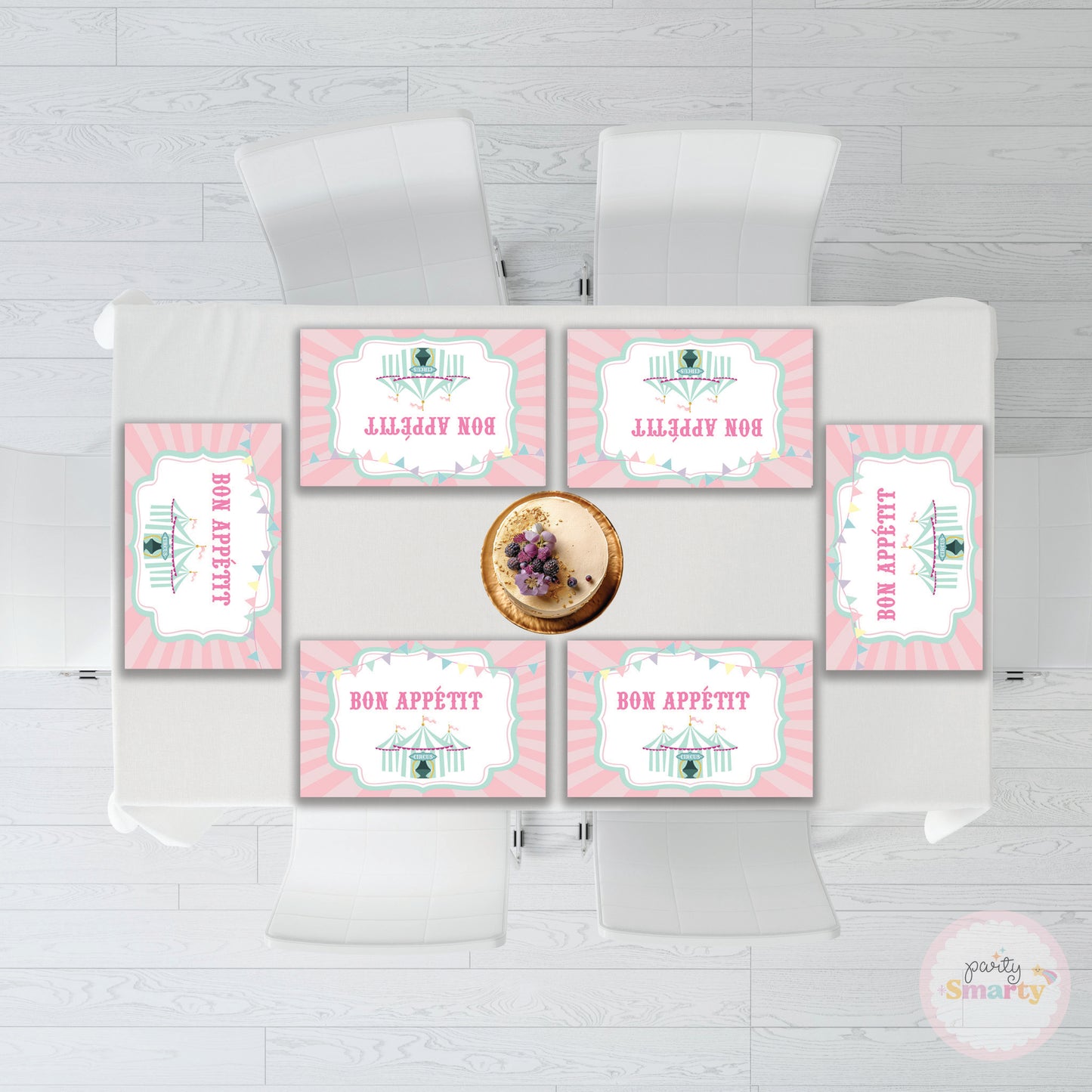 Carnival Pink Table Mats - Set of 6