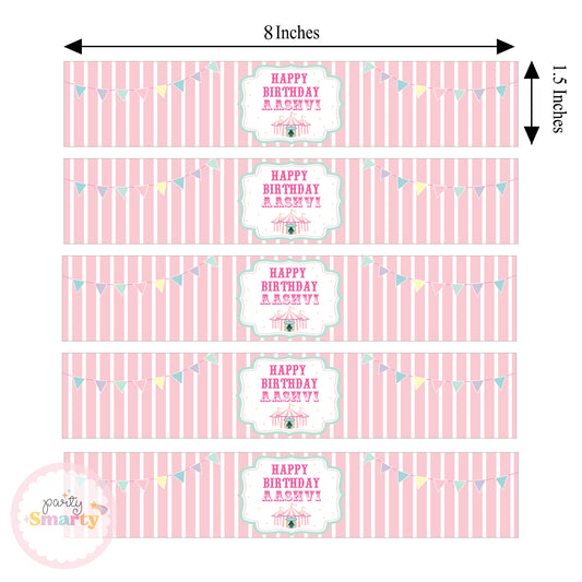 Carnival Pink Wrist Bands - Set of 10