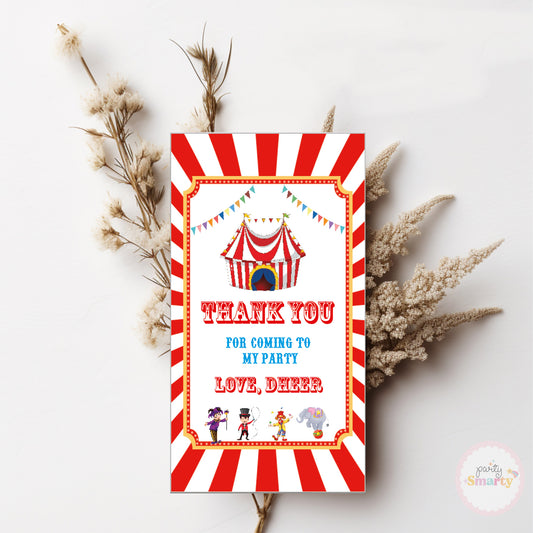 Carnival Thank You Tags - Set of 22