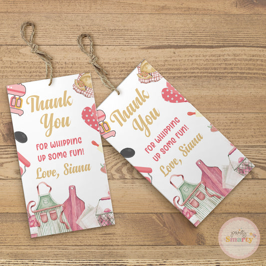 Chef Girl Thank You Tags - Set of 22