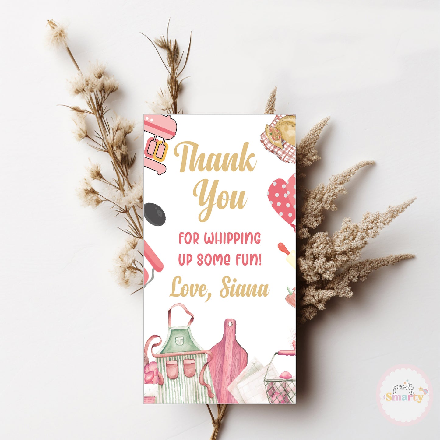 Chef Girl Thank You Tags - Set of 22