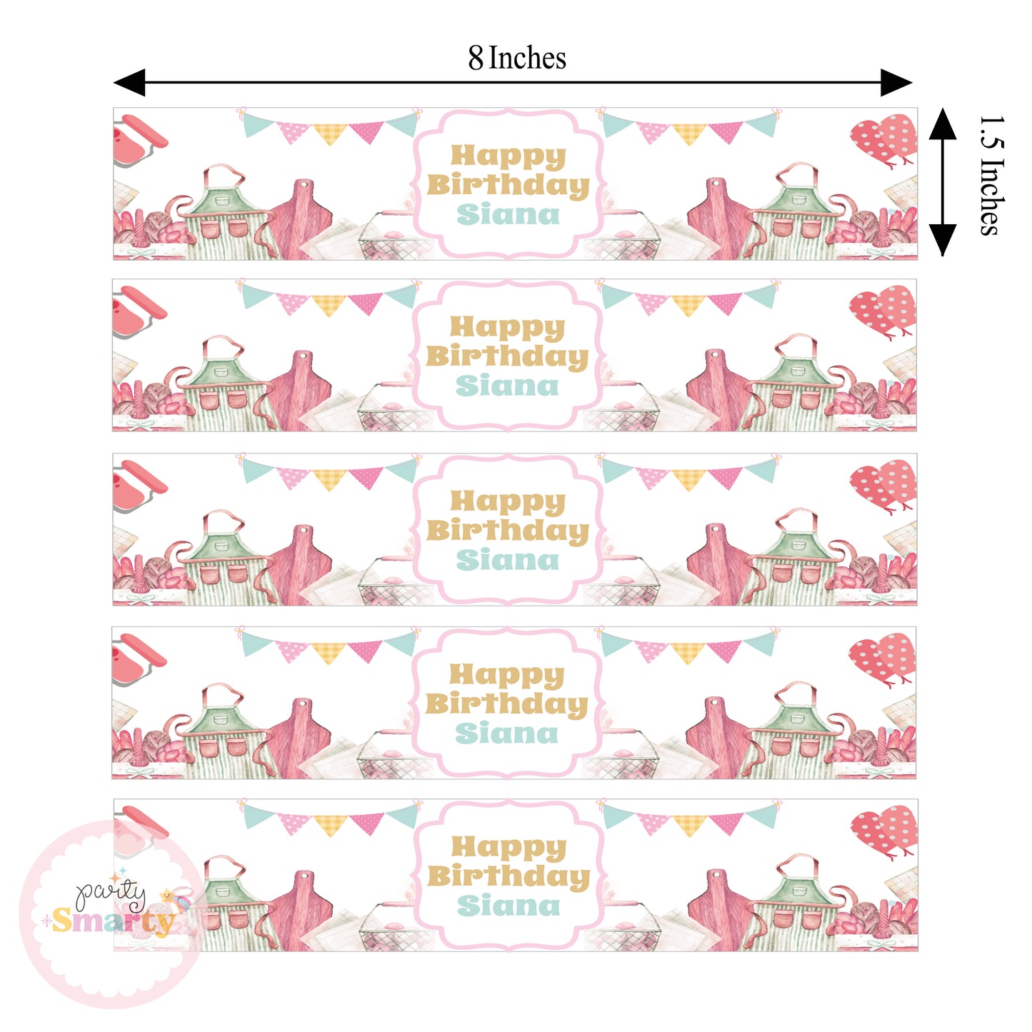 Chef Girl Wrist Bands - Set of 10