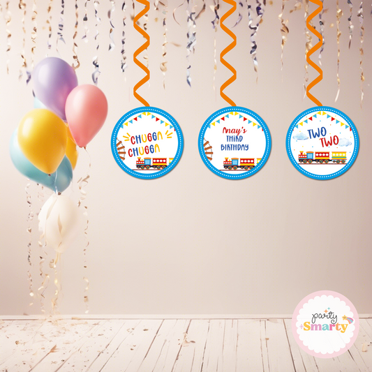 Choo Choo Train Boy Danglers - Set of 6