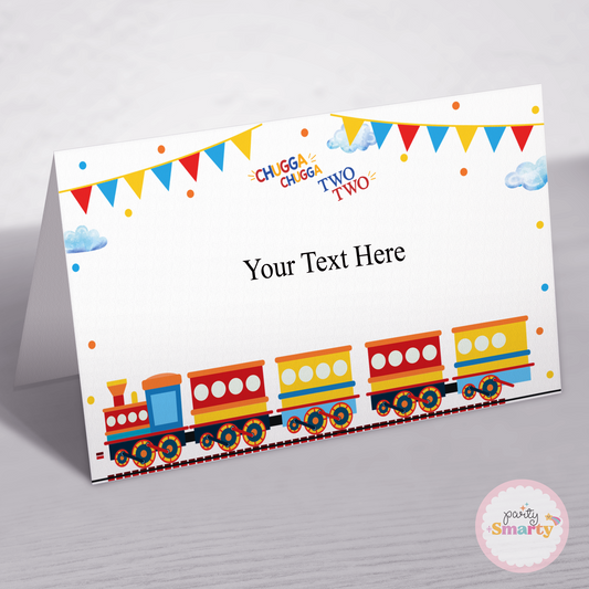 Choo Choo Train Boy Food Tags - Set of 12