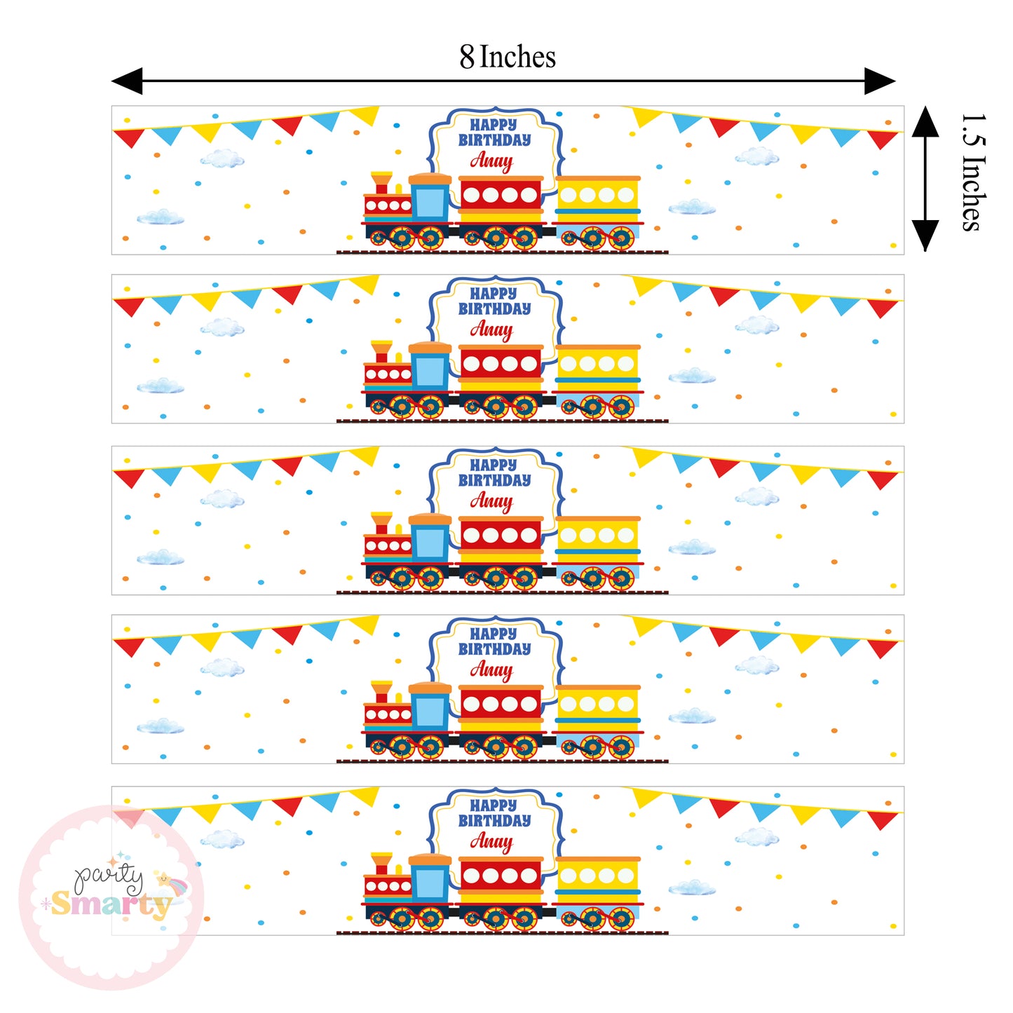 Choo Choo Train Boy Wrist Bands - Set of 10