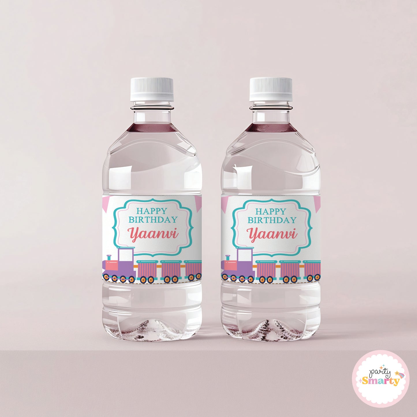 Choo Choo Train Girl Bottle Labels - Set of 10