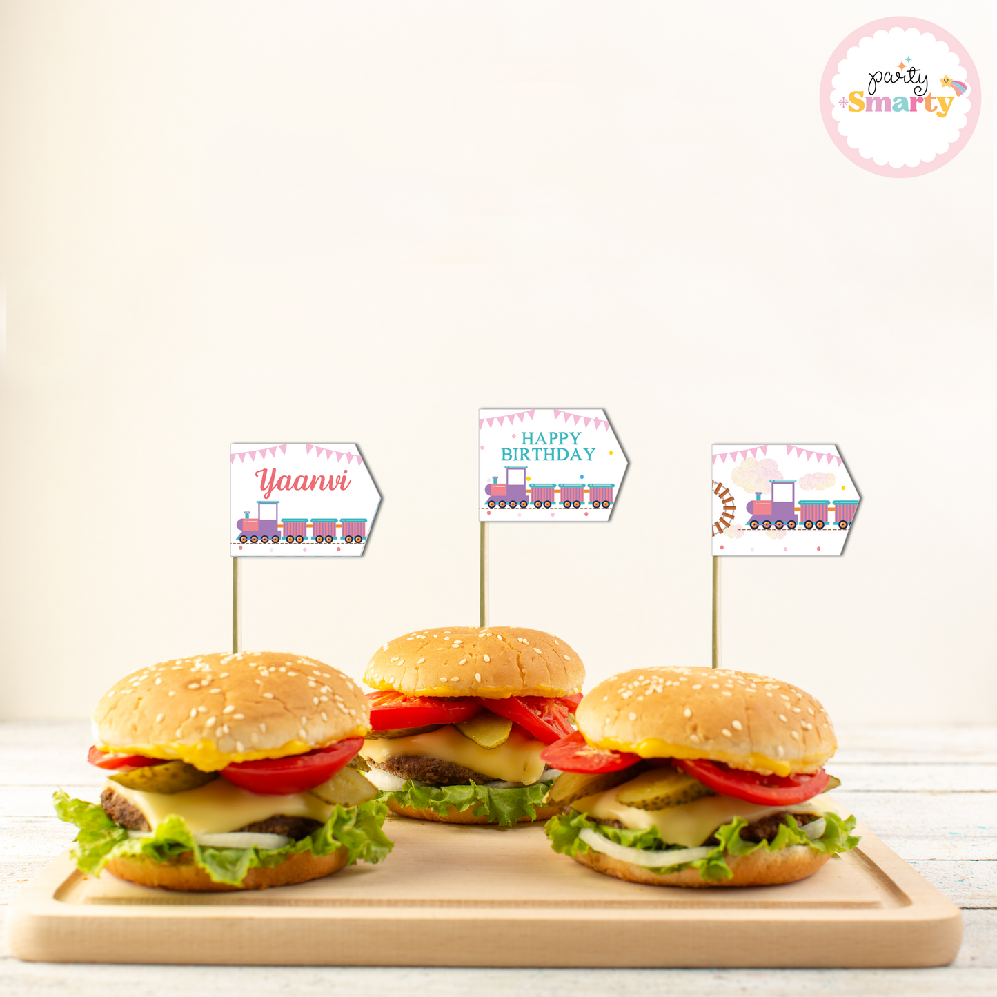 Choo Choo Train Girl Flag Picks - Set of 10