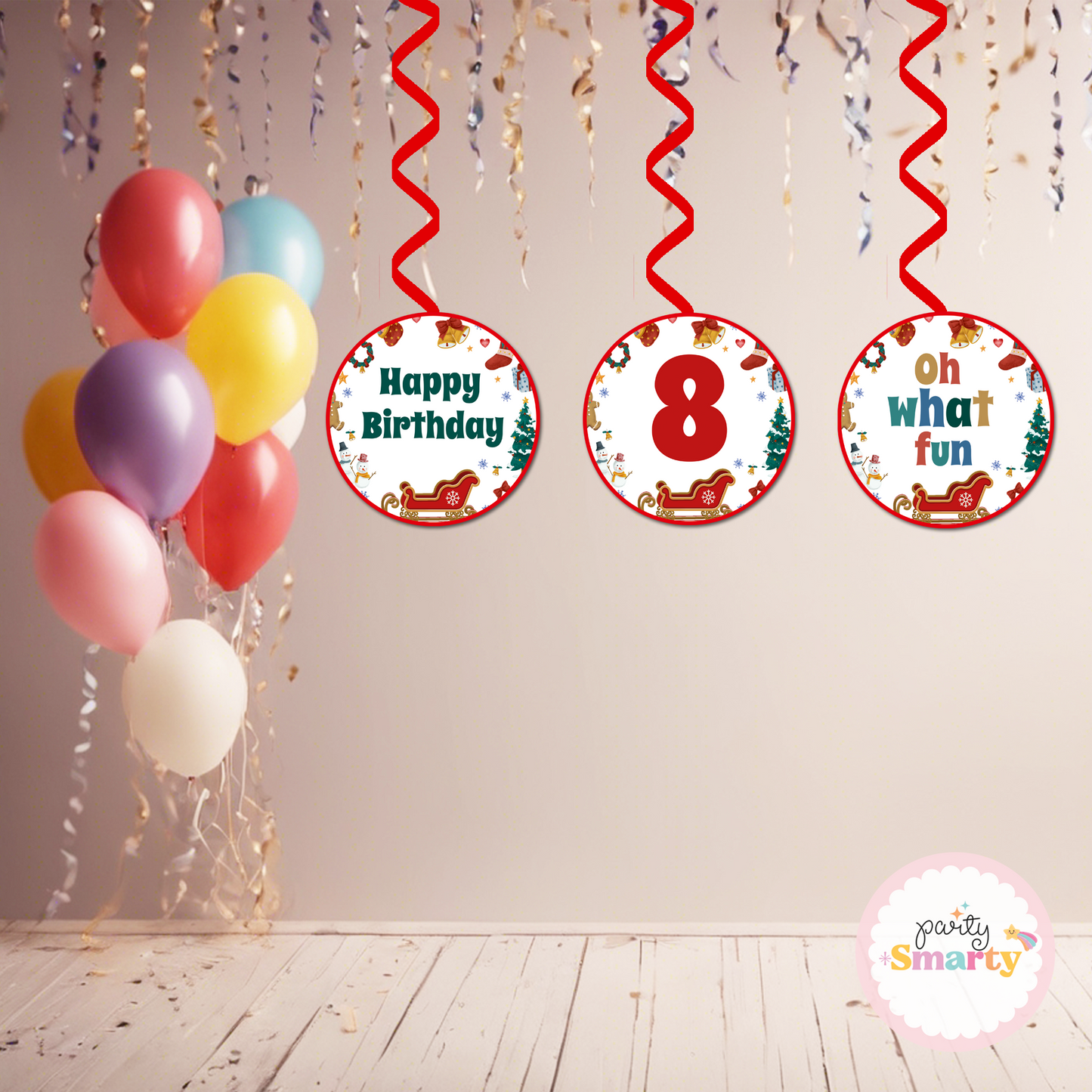 Christmas Birthday Danglers - Set of 6