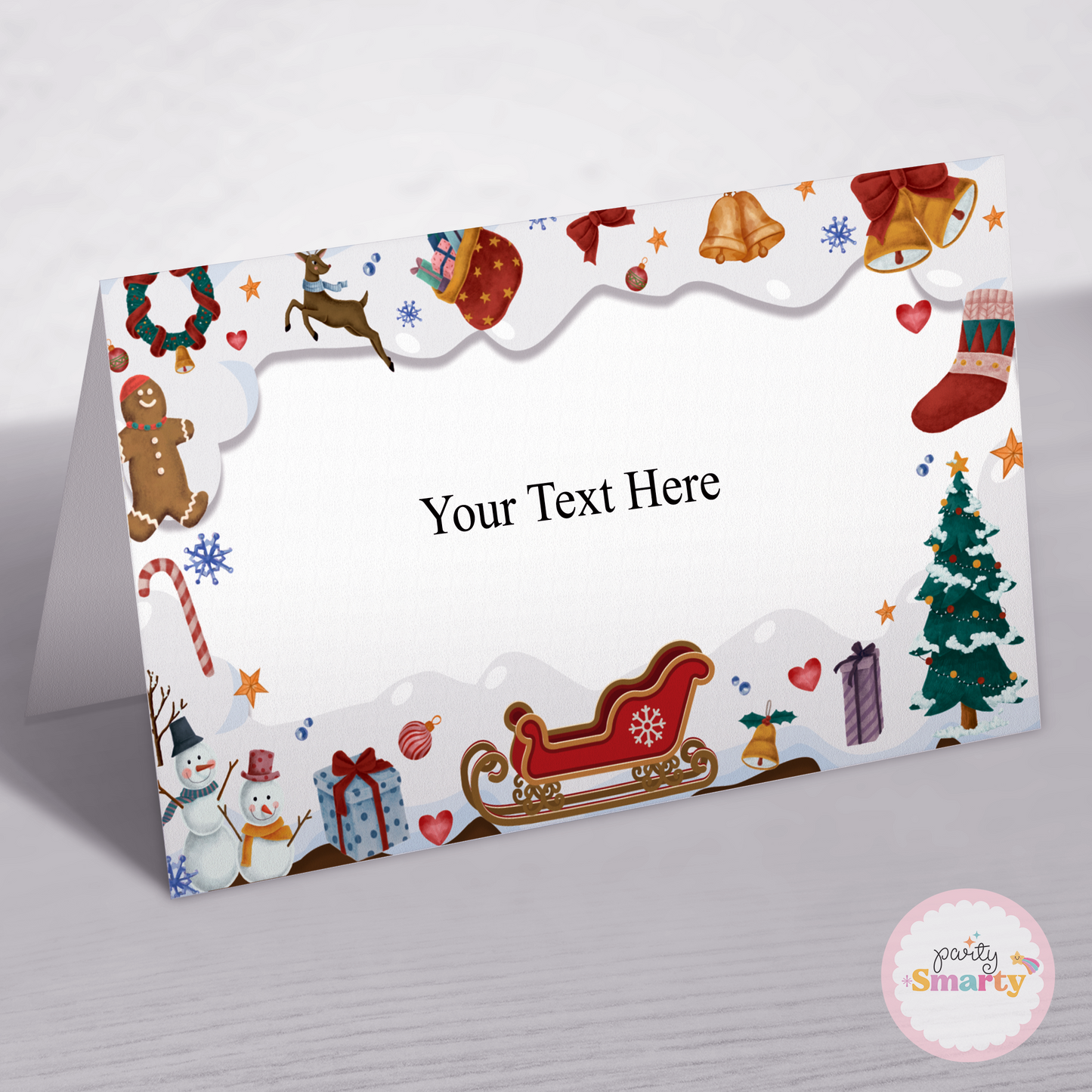 Christmas Birthday Food Tags - Set of 12