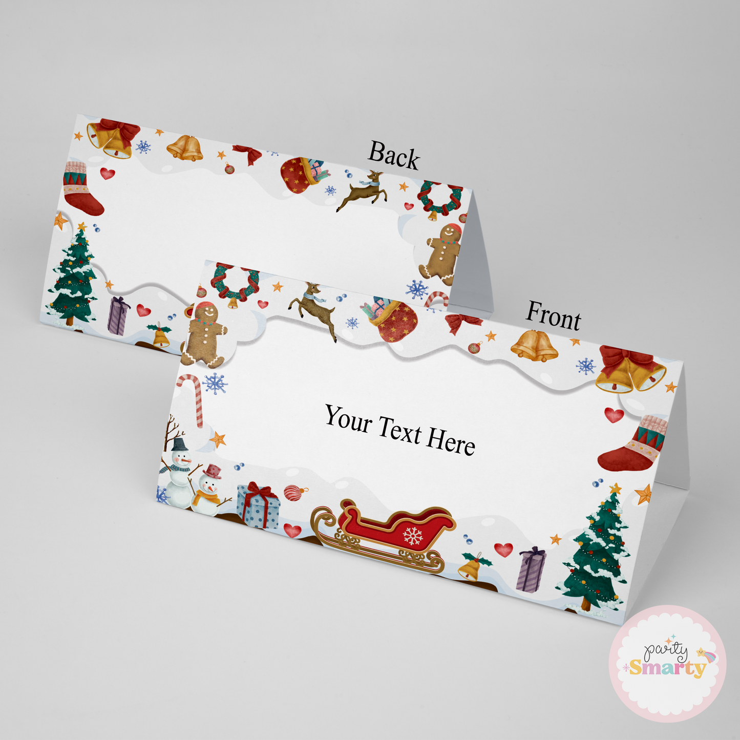Christmas Birthday Food Tags - Set of 12
