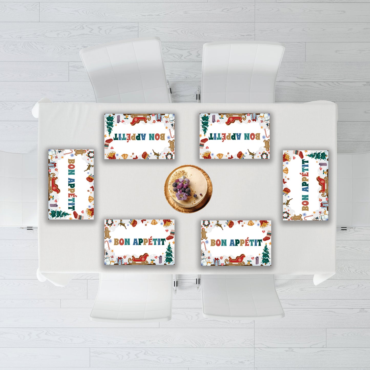 Christmas Birthday Table Mats - Set of 6