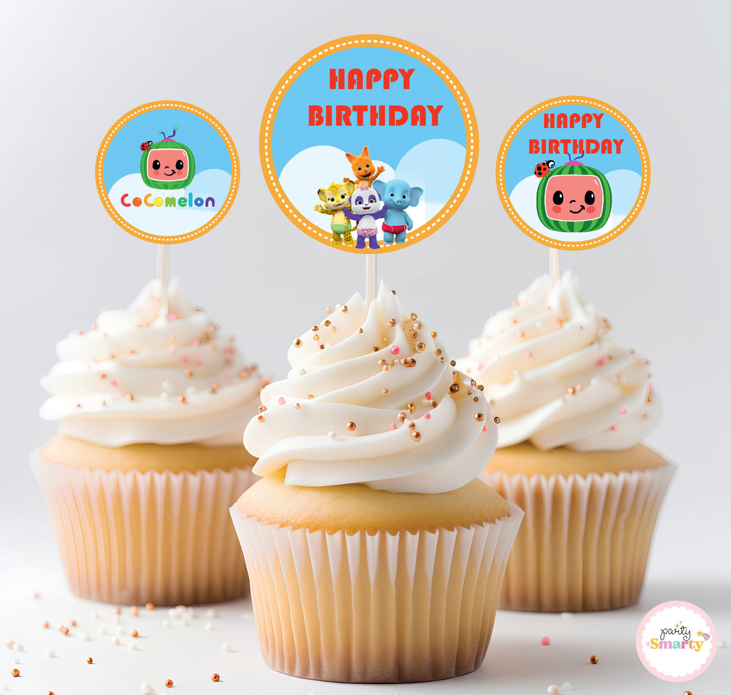 Cocomelon Cupcake Toppers (Set Of 12)