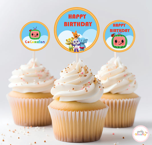 Cocomelon Cupcake Toppers (Set Of 12)
