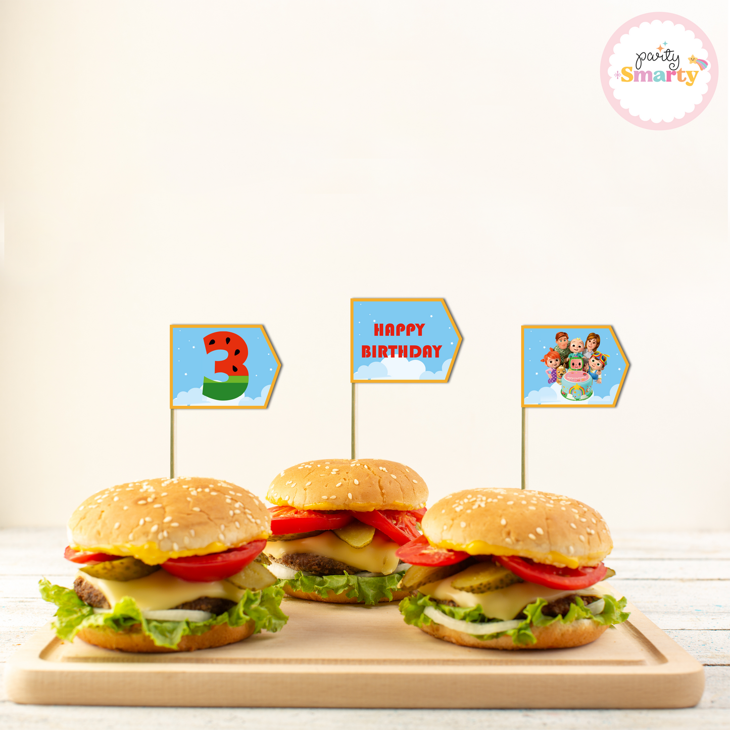 Cocomelon Flag Picks - Set of 10