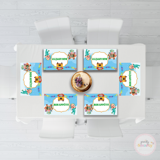 Cocomelon Table Mats - Set of 6