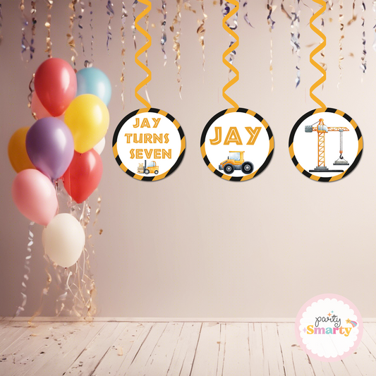 Construction Danglers - Set of 6