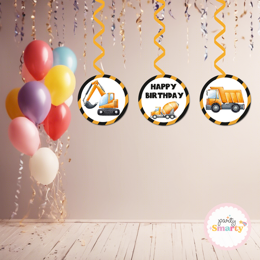 Construction Danglers - Set of 6