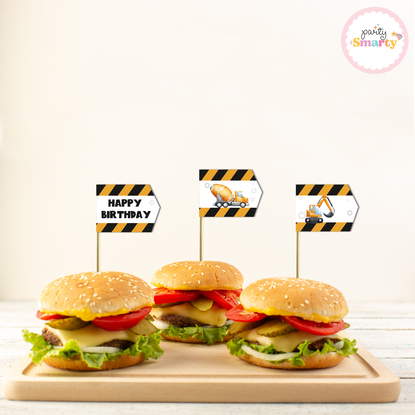 Construction Flag Picks - Set of 10