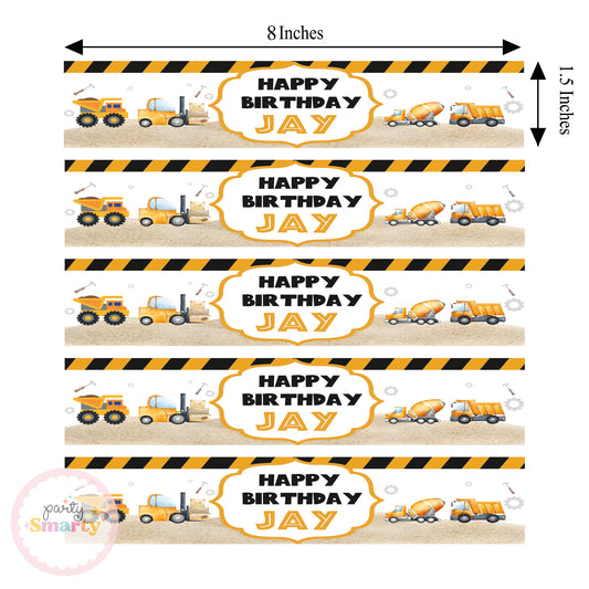 Construction Wrist Bands - Set of 10
