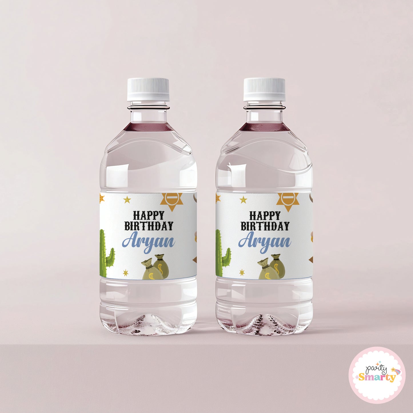 Cowboy Bottle Labels - Set of 10