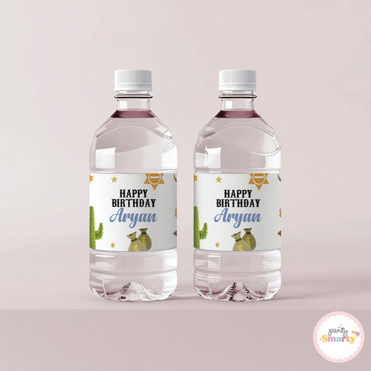 Cowboy Bottle Labels - Set of 10