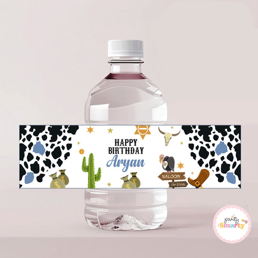 Cowboy Bottle Labels - Set of 10