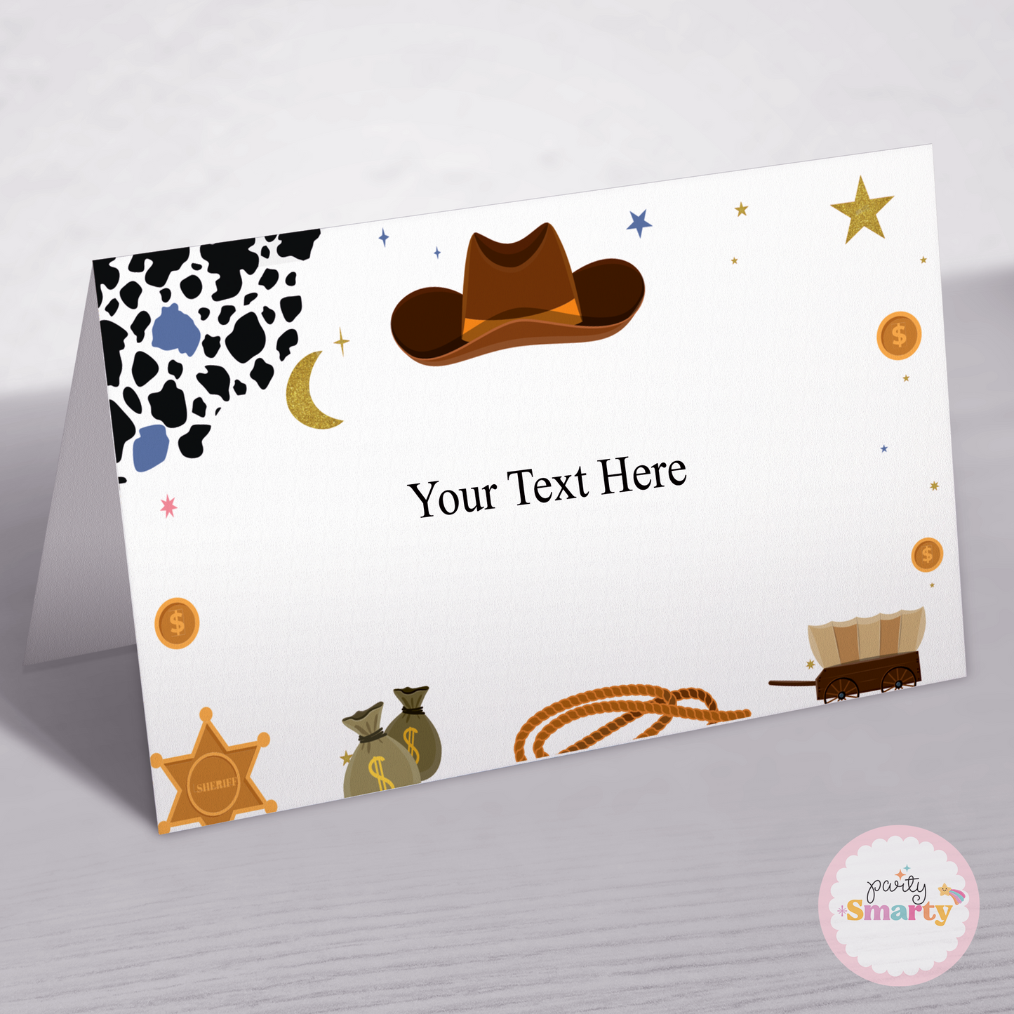 Cowboy Food Tags - Set of 12