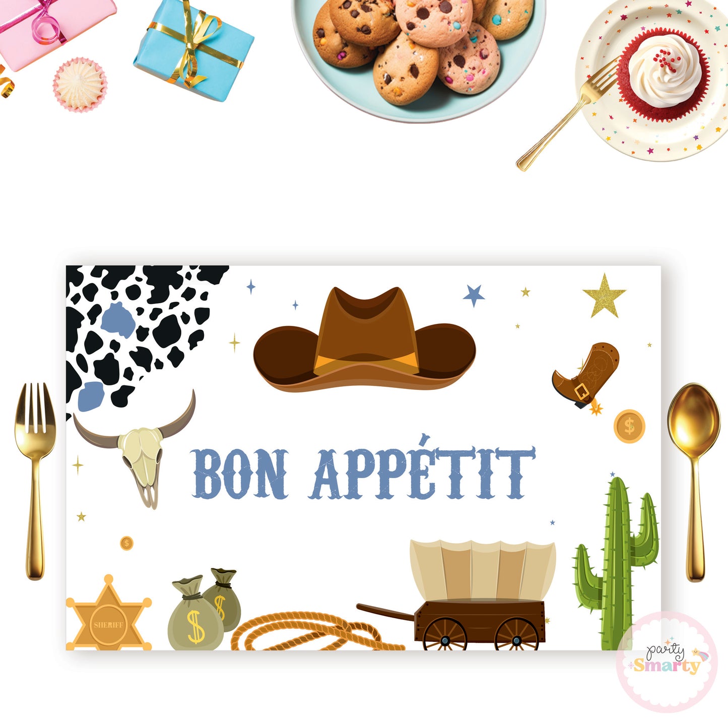 Cowboy Table Mats - Set of 6