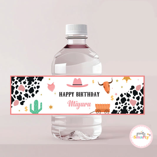 Cowgirl Bottle Labels - Set of 10