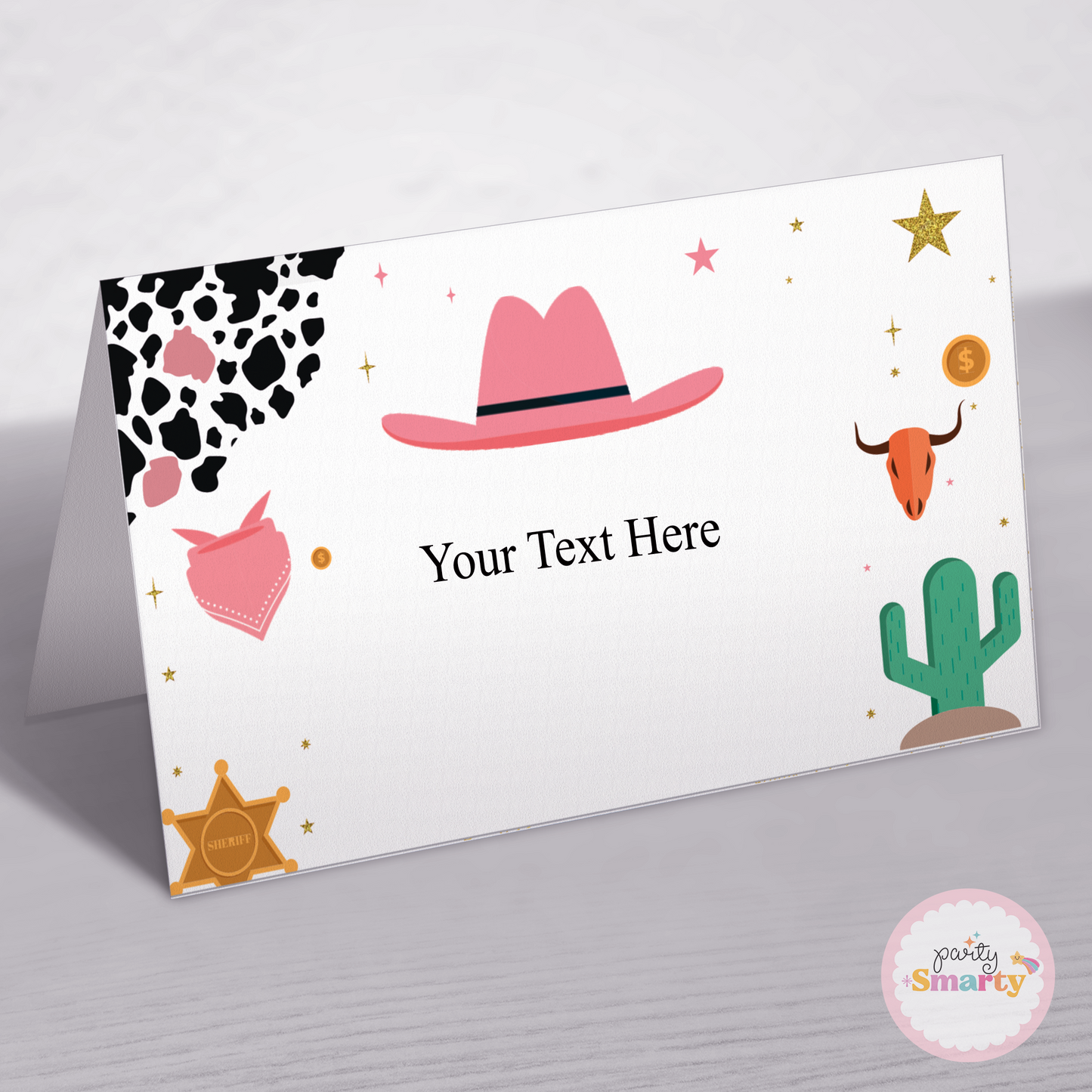 Cowgirl Food Tags - Set of 12