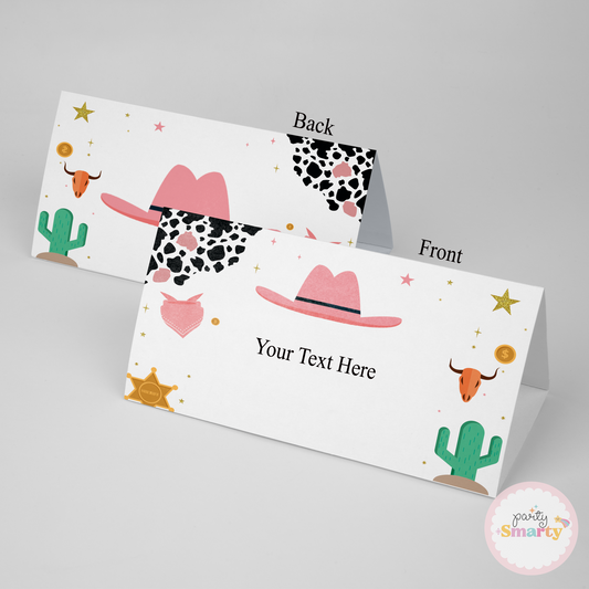 Cowgirl Food Tags - Set of 12