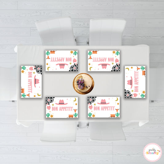 Cowgirl Table Mats - Set of 6