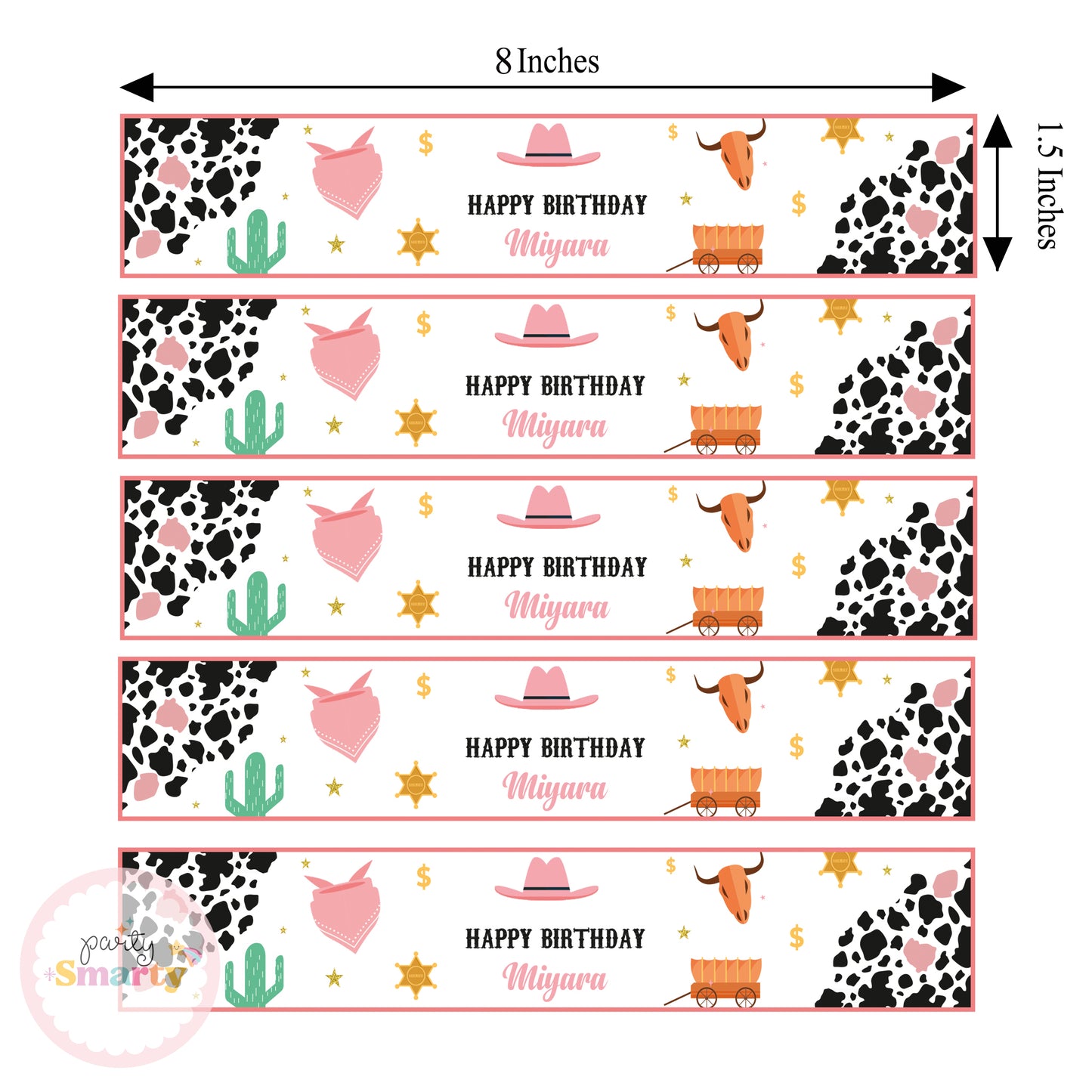 Cowgirl Wrist Bands - Set of 10