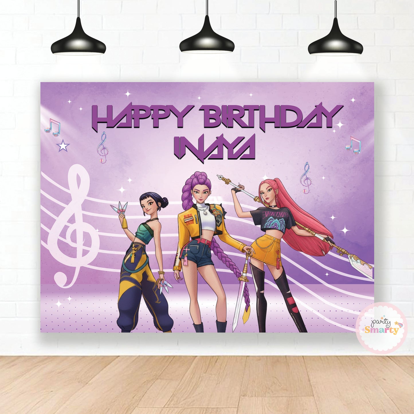 K-Pop Demon Hunters Birthday Backdrop