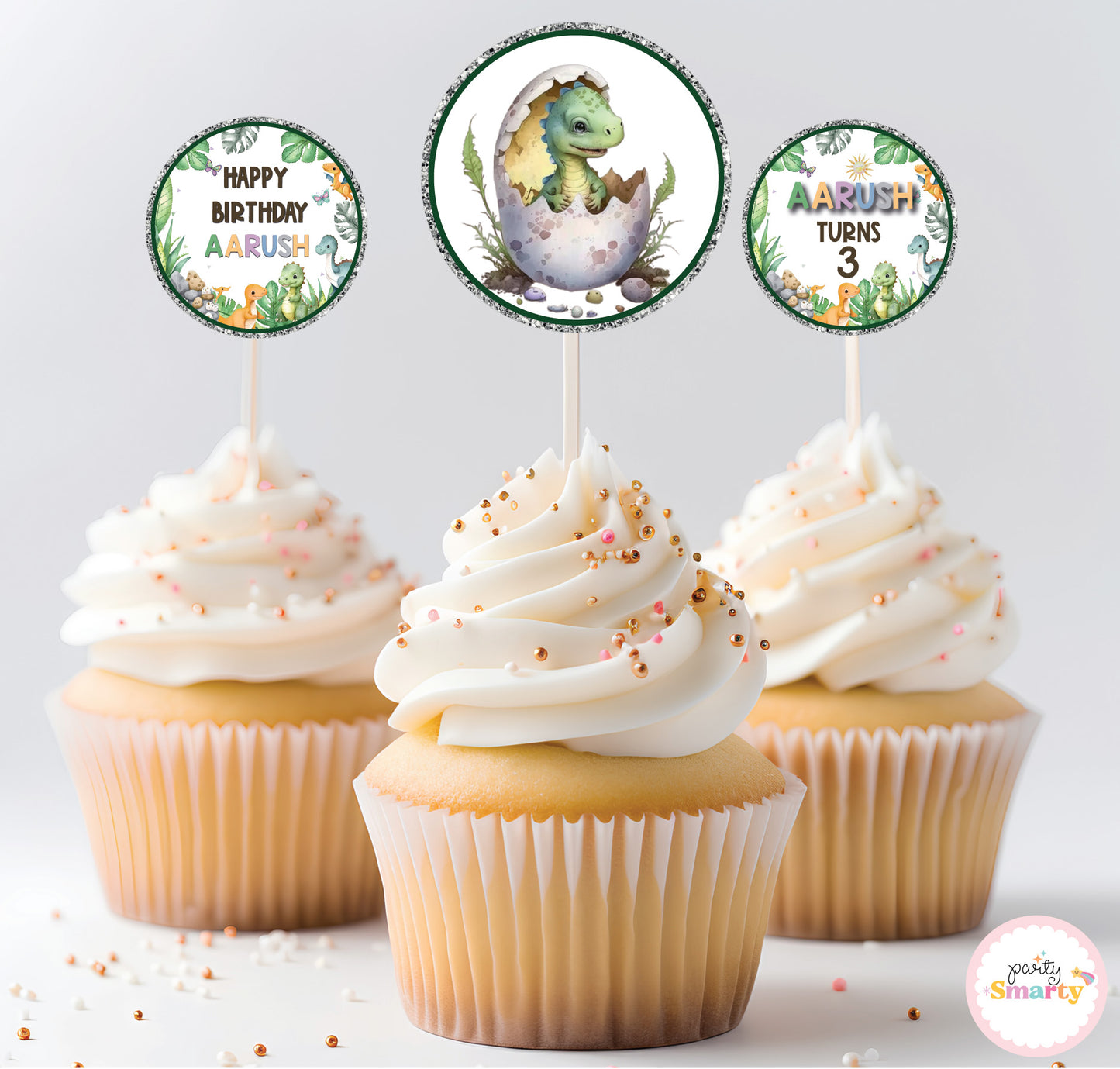 Dinosaur Cupcake Toppers (Set Of 12)