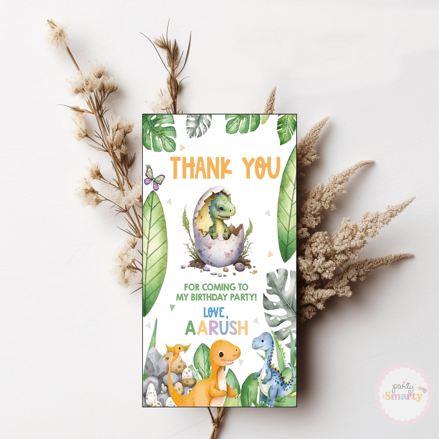 Dinosaur Thank You Tags - Set of 22