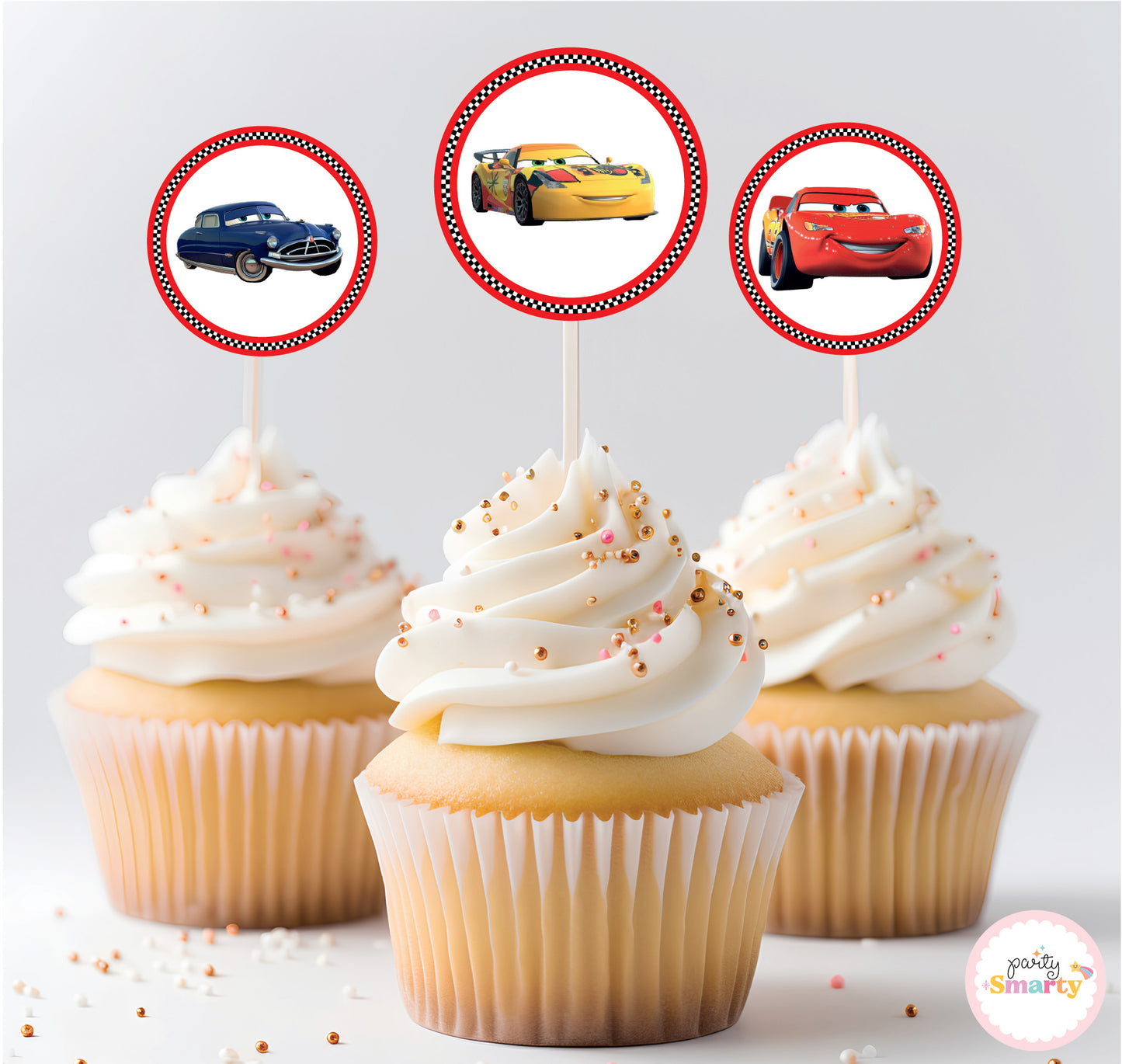 Disney Car Cupcake Toppers (Set Of 12)