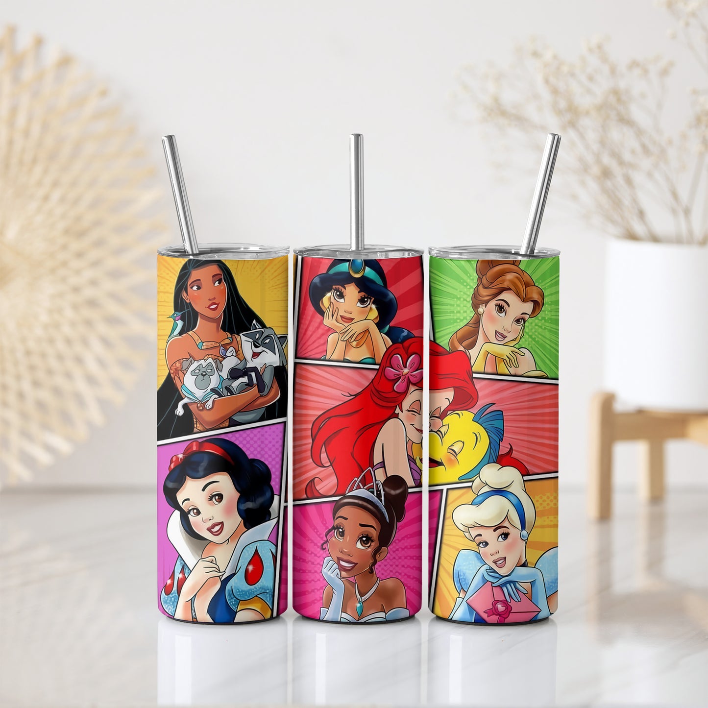 Disney Princess Cute Skinny Tumbler