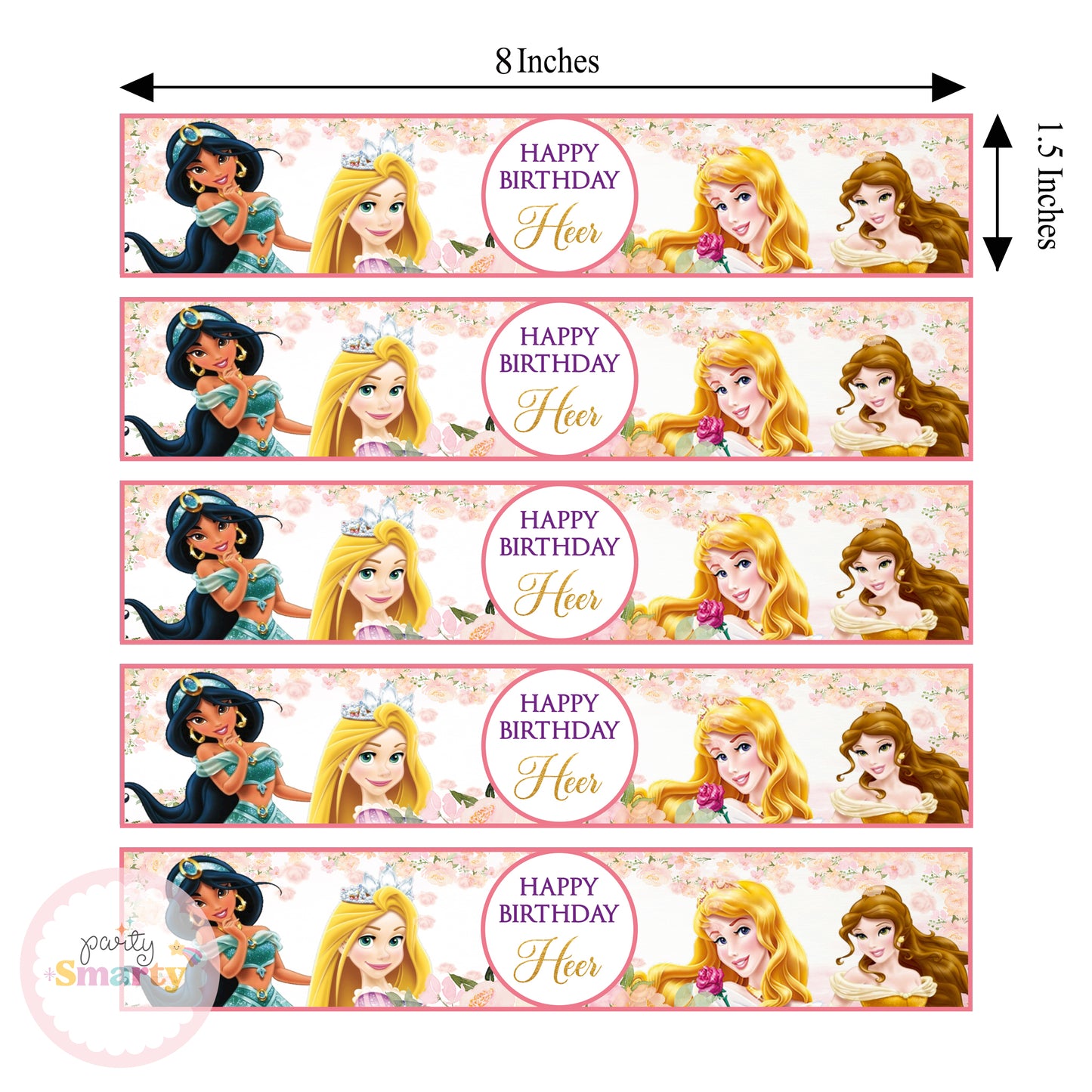 Disney Princess Wrist Bands - Set of 10