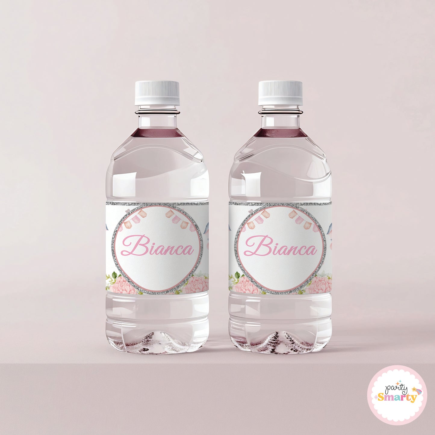 Elephant Pink Bottle Labels - Set of 10