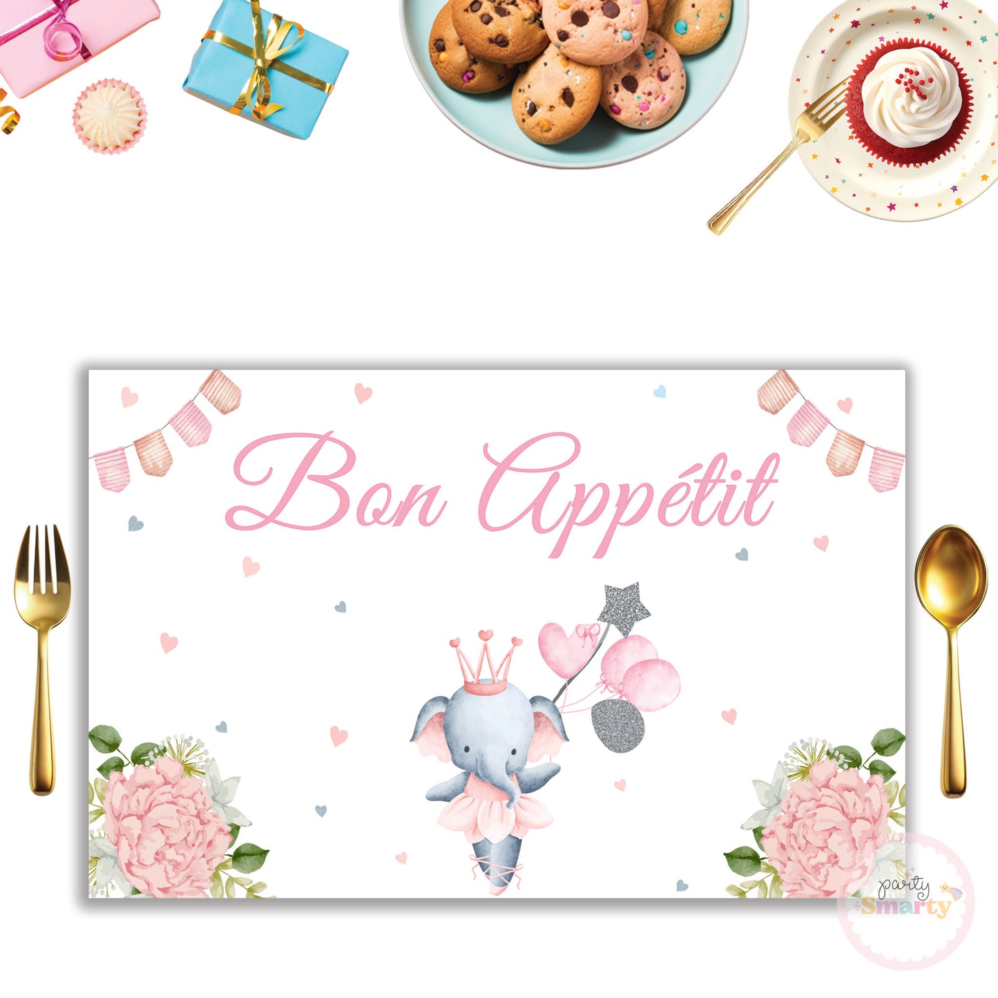 Elephant Pink Table Mats - Set of 6